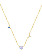 Opal Geometric Minimalist Necklace-Necklaces-Krush Kandy, Women's Online Fashion Boutique Located in Phoenix, Arizona (Scottsdale Area)