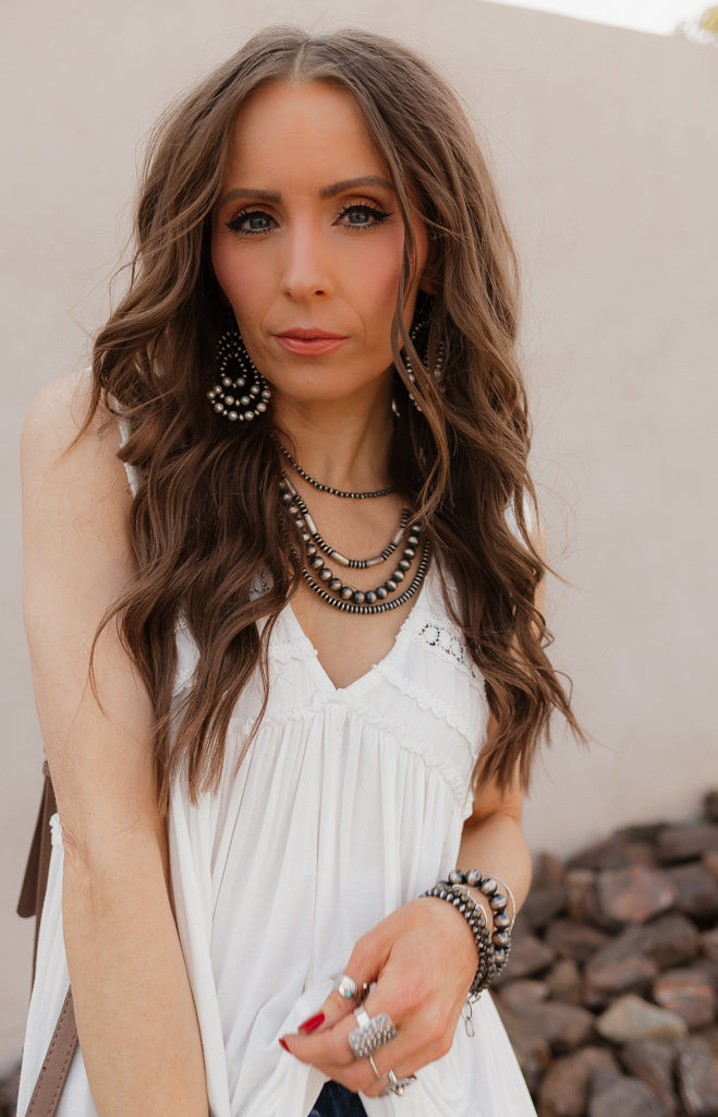 8mm Desert Pearl Necklaces-Necklaces-Krush Kandy, Women's Online Fashion Boutique Located in Phoenix, Arizona (Scottsdale Area)