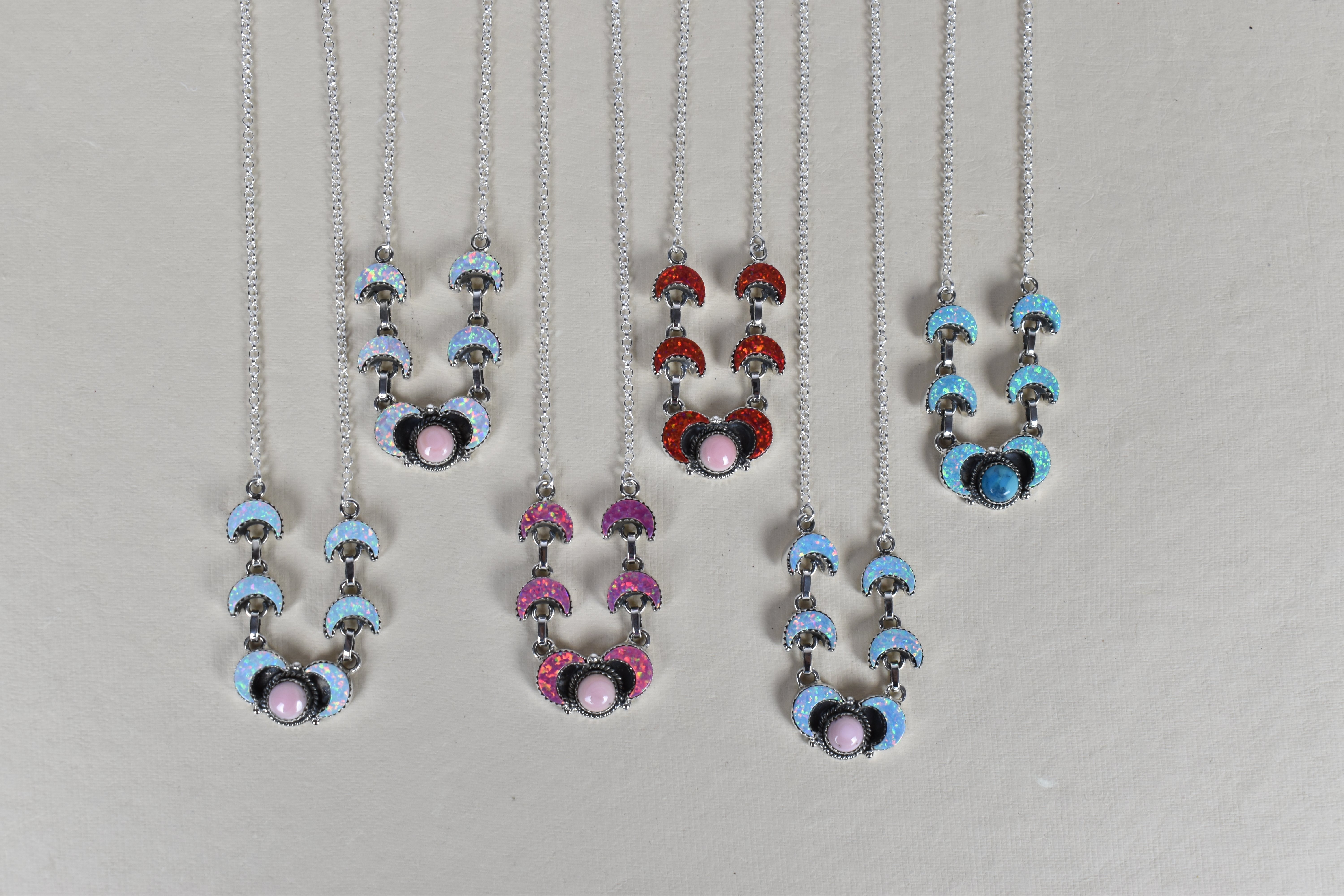 Lunar Crescent Necklace-Chain Necklaces-Krush Kandy, Women's Online Fashion Boutique Located in Phoenix, Arizona (Scottsdale Area)