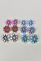 Stone Blossom Sterling Silver Earrings-Stud Earrings-Krush Kandy, Women's Online Fashion Boutique Located in Phoenix, Arizona (Scottsdale Area)