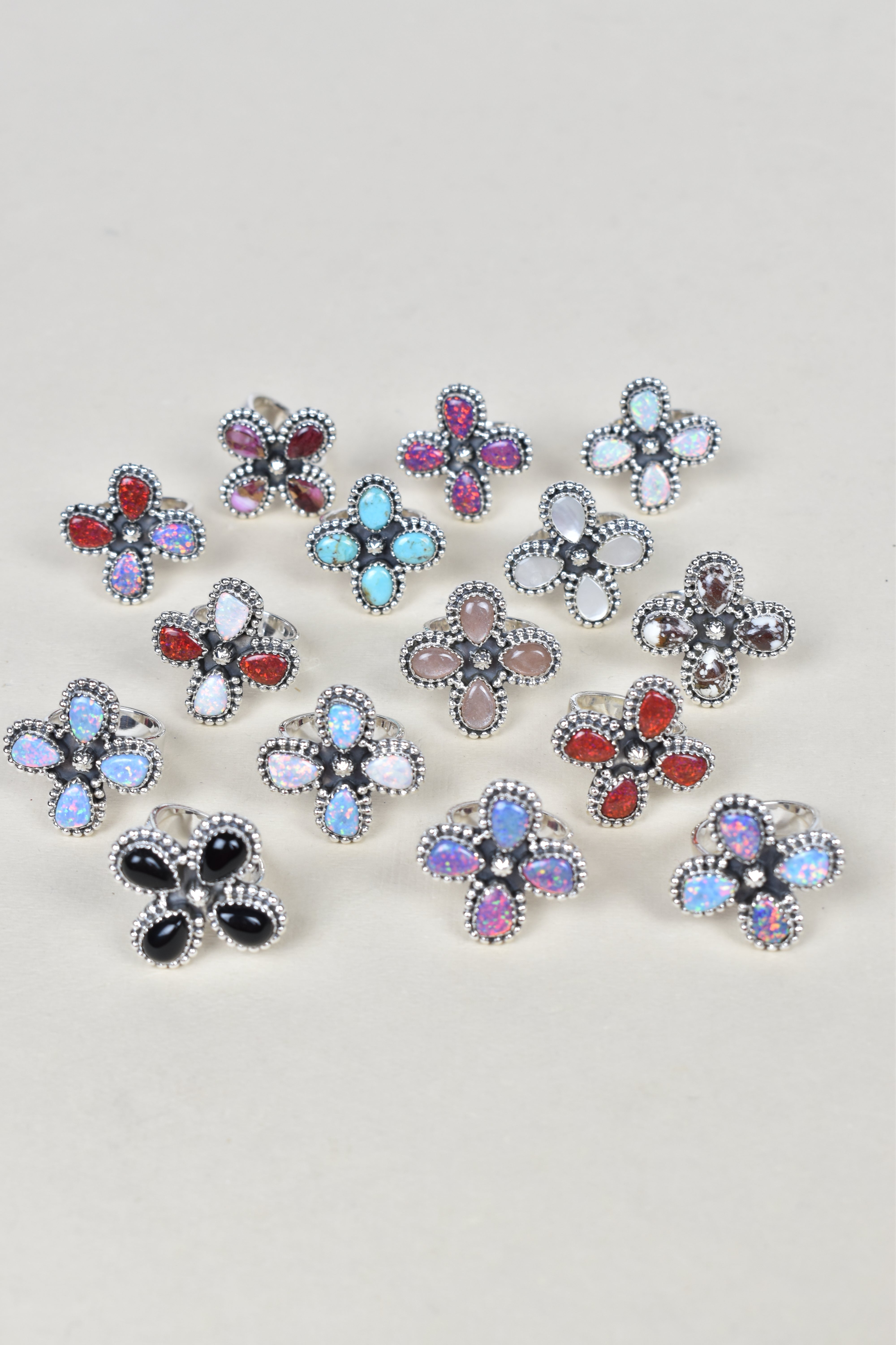 4 Leaf Cluster Ring-Cluster Rings-Krush Kandy, Women's Online Fashion Boutique Located in Phoenix, Arizona (Scottsdale Area)