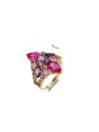 Cubic Zirconia Geometric Vintage Cocktail Ring-Rings-Krush Kandy, Women's Online Fashion Boutique Located in Phoenix, Arizona (Scottsdale Area)