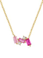 Cubic Zirconia Geometric Necklace-Necklaces-Krush Kandy, Women's Online Fashion Boutique Located in Phoenix, Arizona (Scottsdale Area)
