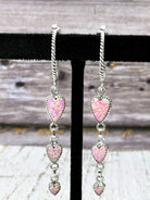 Heart Trail Stone Earrings-Earrings-Krush Kandy, Women's Online Fashion Boutique Located in Phoenix, Arizona (Scottsdale Area)