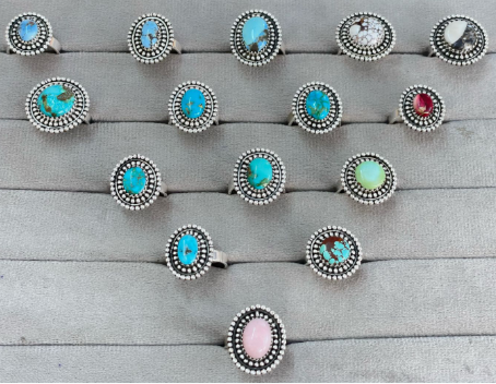One Of A Kind Classic Stone Slab Rings-Ring Sizers-Krush Kandy, Women's Online Fashion Boutique Located in Phoenix, Arizona (Scottsdale Area)
