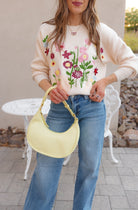 Luxe Floral Embroidered Sweater XS-3X-Sweaters-Krush Kandy, Women's Online Fashion Boutique Located in Phoenix, Arizona (Scottsdale Area)