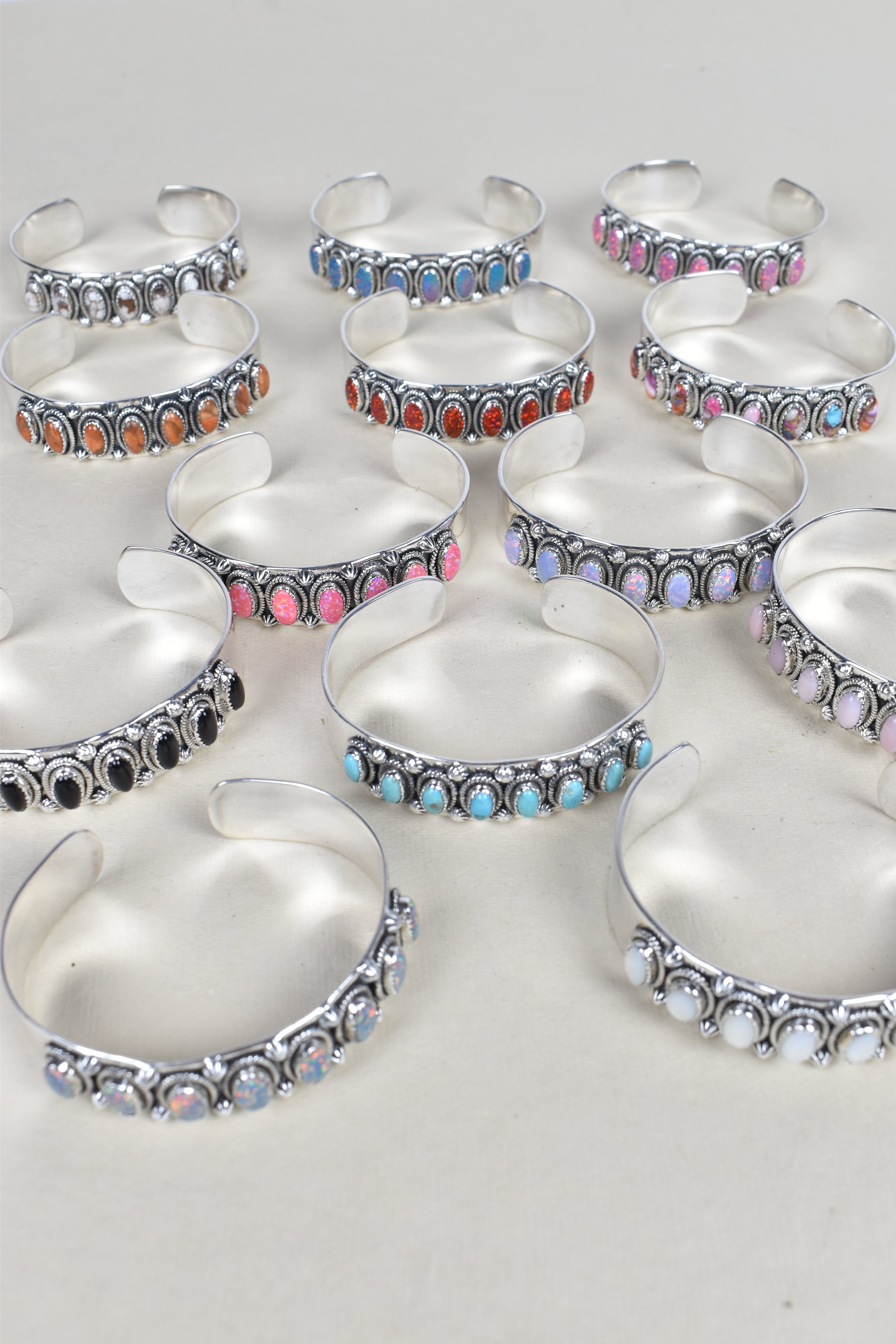 Octet Gem Sterling Silver Cuff-Cuffs-Krush Kandy, Women's Online Fashion Boutique Located in Phoenix, Arizona (Scottsdale Area)