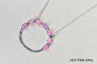 Luna's Crescent Gemstone Necklace-Pendant Necklaces-Krush Kandy, Women's Online Fashion Boutique Located in Phoenix, Arizona (Scottsdale Area)