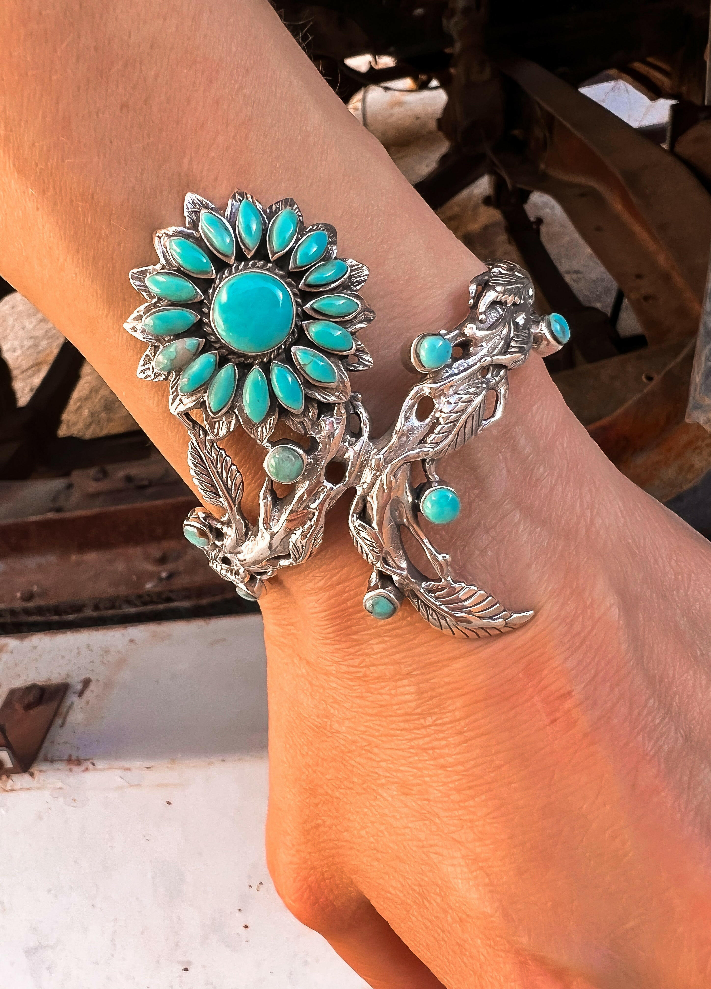 Flowers In Bloom Turquoise Bracelet-Krush Kandy, Women's Online Fashion Boutique Located in Phoenix, Arizona (Scottsdale Area)