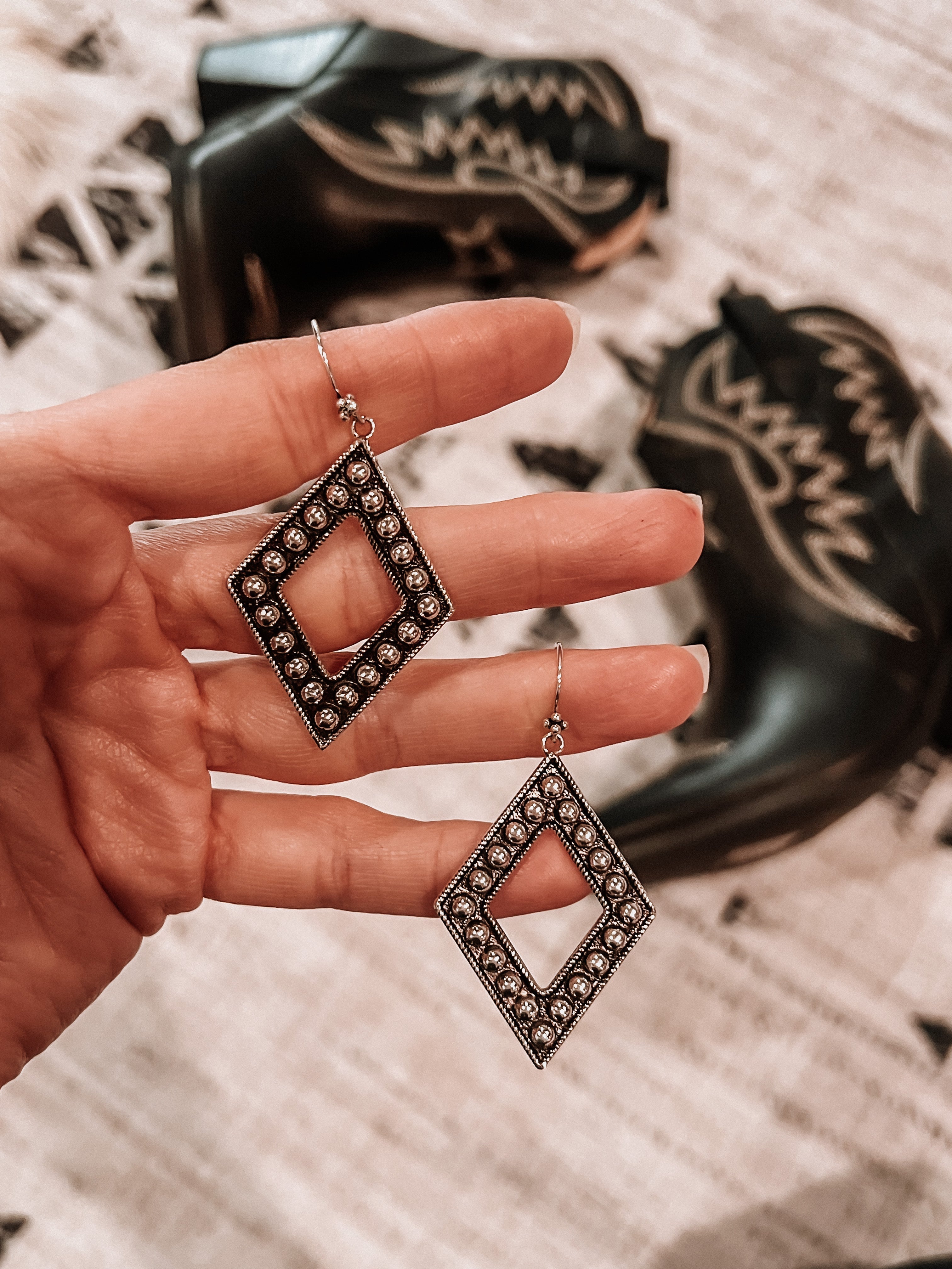 Sterling Silver Diamond Ball Earrings | PREORDER NOW OPEN!-Drop Earrings-Krush Kandy, Women's Online Fashion Boutique Located in Phoenix, Arizona (Scottsdale Area)