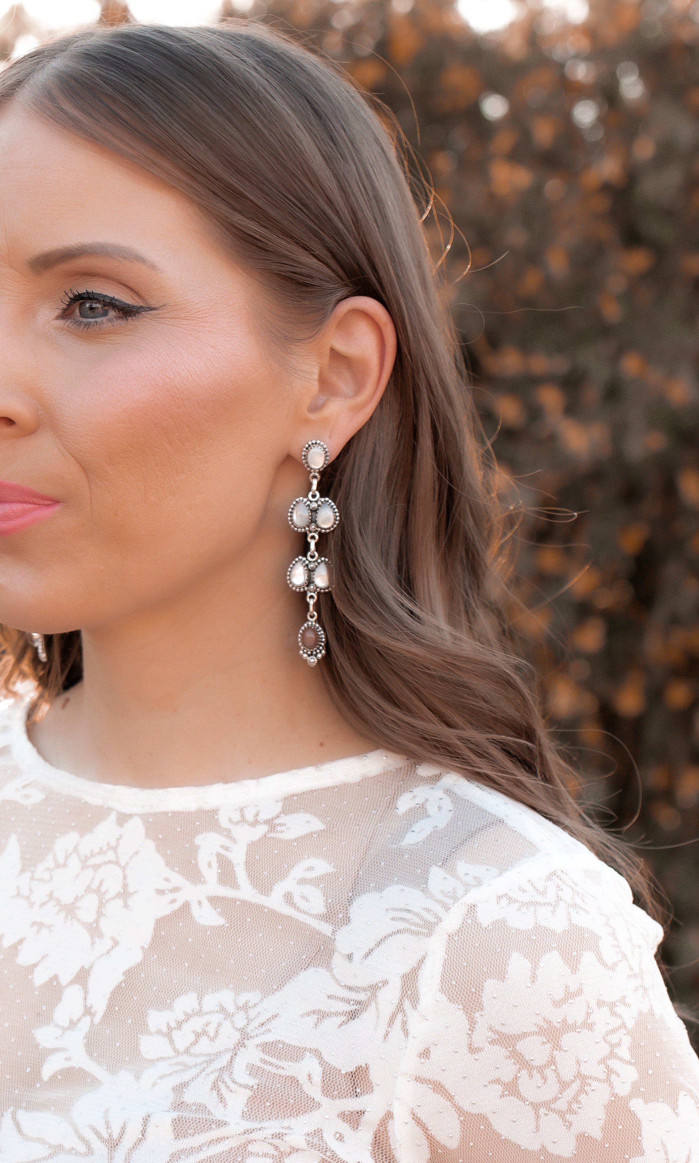 The Annaleigh Stone Drop Earrings-Drop Earrings-Krush Kandy, Women's Online Fashion Boutique Located in Phoenix, Arizona (Scottsdale Area)
