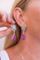 One of a Kind Desert Jasper Slab Earrings-Earrings-Krush Kandy, Women's Online Fashion Boutique Located in Phoenix, Arizona (Scottsdale Area)