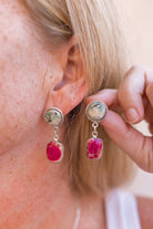 One of a Kind Desert Jasper Slab Earrings-Earrings-Krush Kandy, Women's Online Fashion Boutique Located in Phoenix, Arizona (Scottsdale Area)