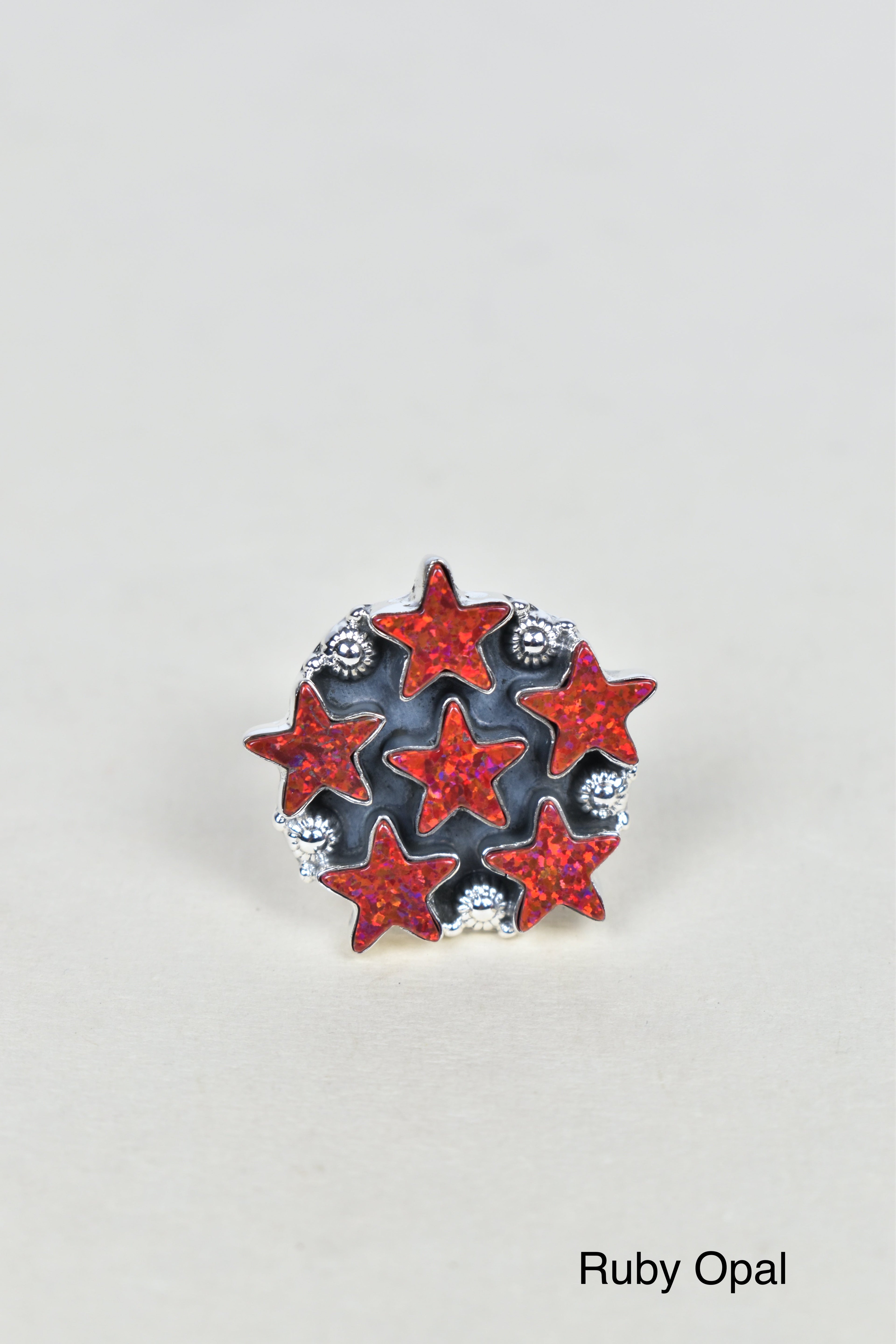 5 Star General Sterling Silver Ring-Cluster Rings-Krush Kandy, Women's Online Fashion Boutique Located in Phoenix, Arizona (Scottsdale Area)