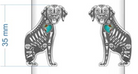 Sterling Dog Duo Skeleton Stone Cuff-Bracelets-Krush Kandy, Women's Online Fashion Boutique Located in Phoenix, Arizona (Scottsdale Area)
