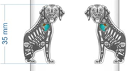 Sterling Dog Duo Skeleton Stone Cuff-Bracelets-Krush Kandy, Women's Online Fashion Boutique Located in Phoenix, Arizona (Scottsdale Area)