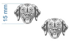 Sterling Dog Sugar Skull Stud Earrings-Stud Earrings-Krush Kandy, Women's Online Fashion Boutique Located in Phoenix, Arizona (Scottsdale Area)