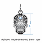 Sugar Skull Stone Pendant-Chain Necklaces-Krush Kandy, Women's Online Fashion Boutique Located in Phoenix, Arizona (Scottsdale Area)