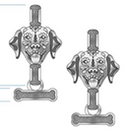 Dog Sugar Skull & Bone Earrings-Stud Earrings-Krush Kandy, Women's Online Fashion Boutique Located in Phoenix, Arizona (Scottsdale Area)