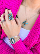 Sign Here Initial Stone Necklace MADE TO ORDER-Squash Blossom Necklaces-Krush Kandy, Women's Online Fashion Boutique Located in Phoenix, Arizona (Scottsdale Area)