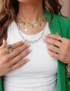 Sterling Silver Duo Chain Necklace & Bracelet-Chain Necklaces-Krush Kandy, Women's Online Fashion Boutique Located in Phoenix, Arizona (Scottsdale Area)