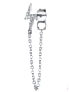 Cubic Zirconia Tassel Minimalist Single Earring-Earrings-Krush Kandy, Women's Online Fashion Boutique Located in Phoenix, Arizona (Scottsdale Area)