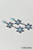 Double Daisy Dangle Earrings-Drop Earrings-Krush Kandy, Women's Online Fashion Boutique Located in Phoenix, Arizona (Scottsdale Area)