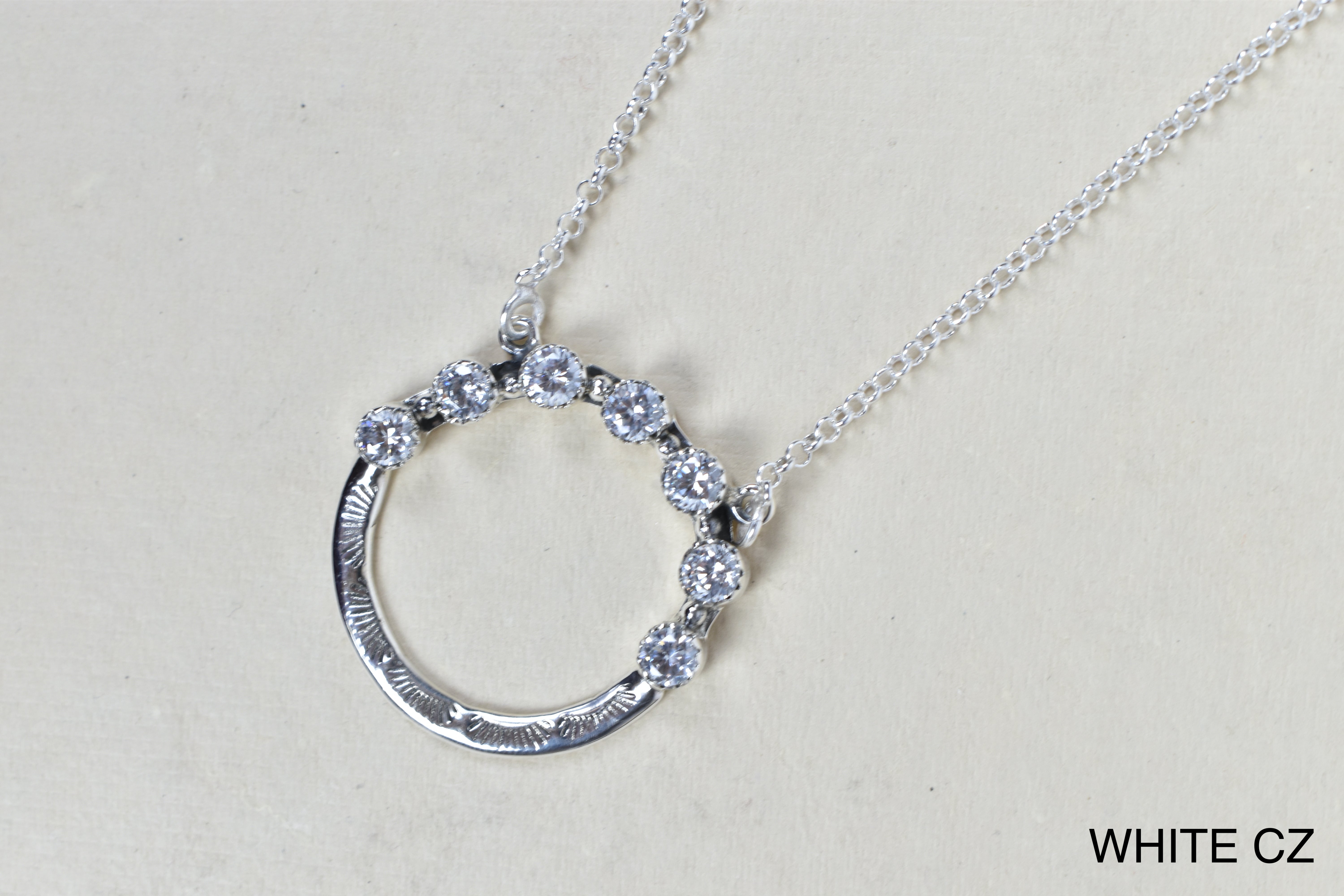 Luna's Crescent Gemstone Necklace-Pendant Necklaces-Krush Kandy, Women's Online Fashion Boutique Located in Phoenix, Arizona (Scottsdale Area)