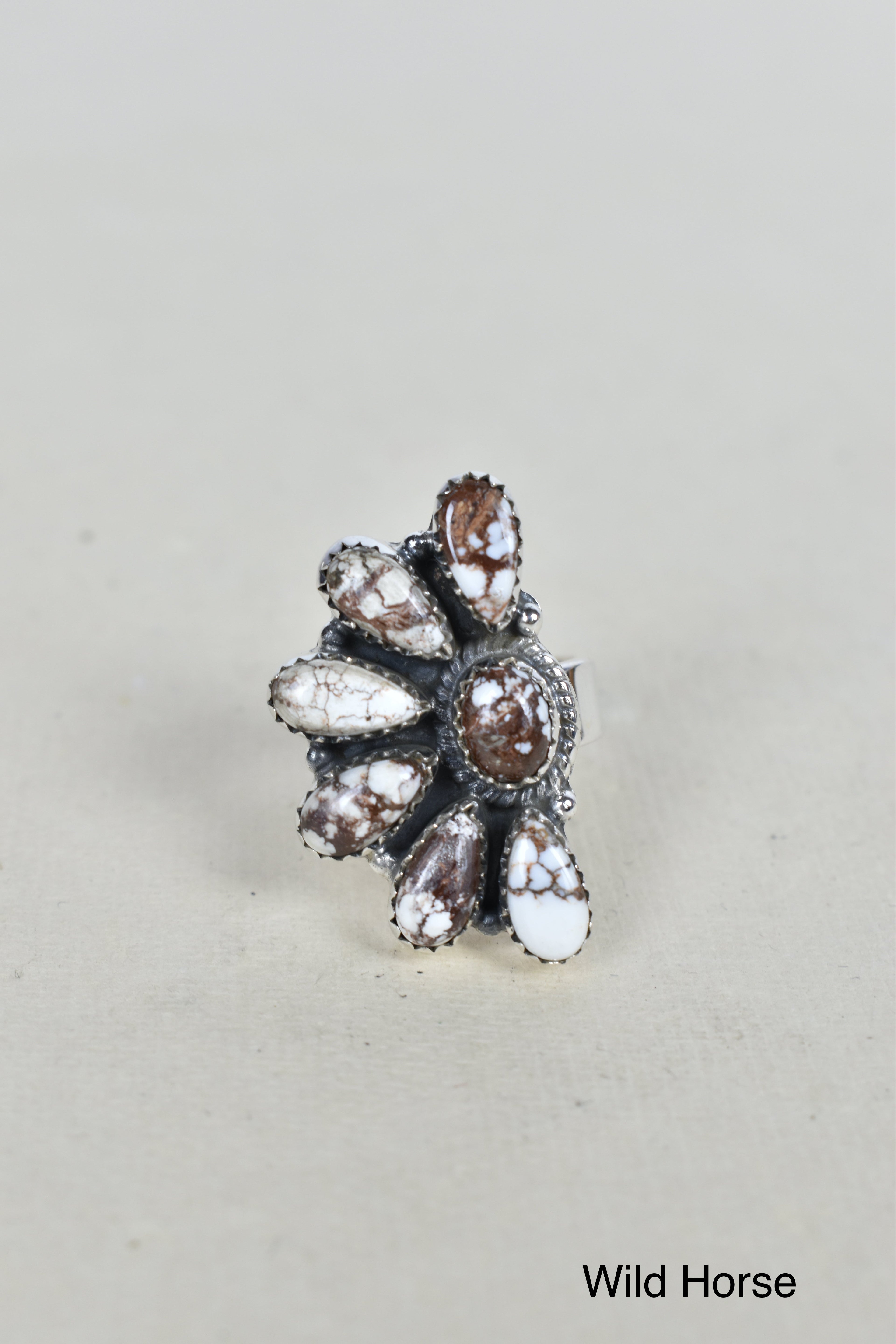 Lazy Daisy Sterling Jeweled Half Ring-Cluster Rings-Krush Kandy, Women's Online Fashion Boutique Located in Phoenix, Arizona (Scottsdale Area)