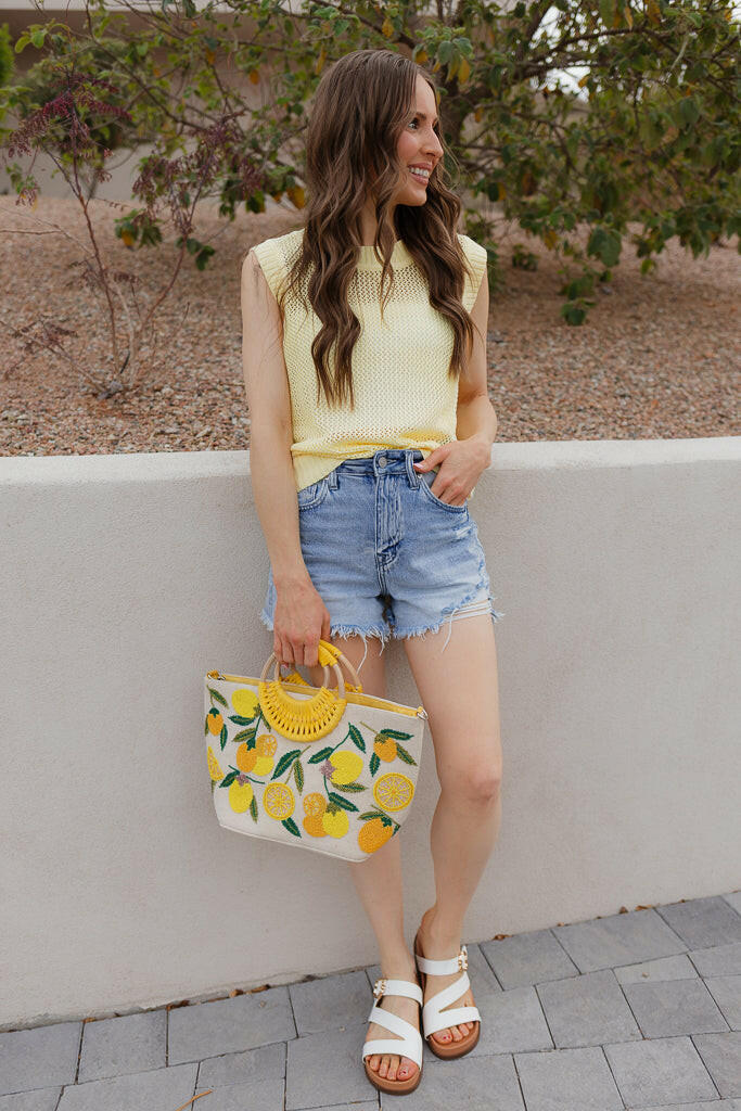 Honeycomb Charm Crotchet Knit Sweater Vest-Tops-Krush Kandy, Women's Online Fashion Boutique Located in Phoenix, Arizona (Scottsdale Area)